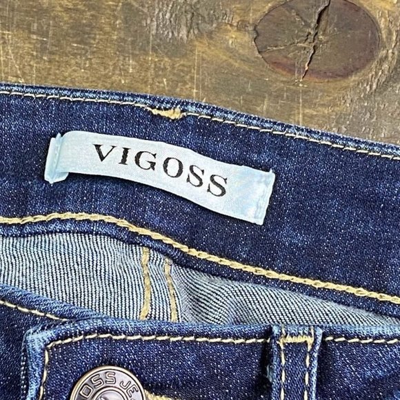 VIGOSS Thompson Tomboy Designer Jeans Mid Rise Sz 26 w/ 26.5" Inseam 3% Spandex - Picture 4 of 7